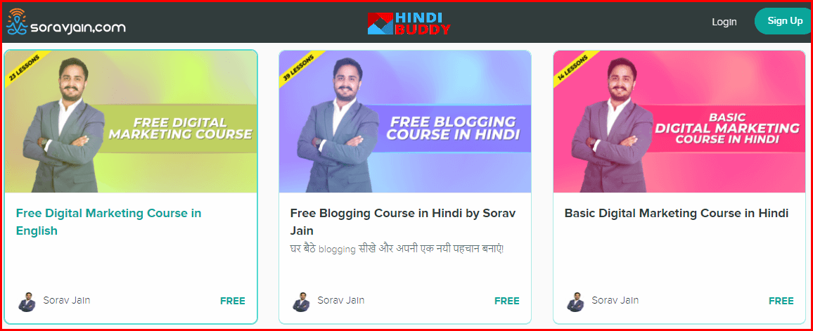 sorav jain digital marketing course hindi